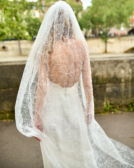 What I Need embroidered veil