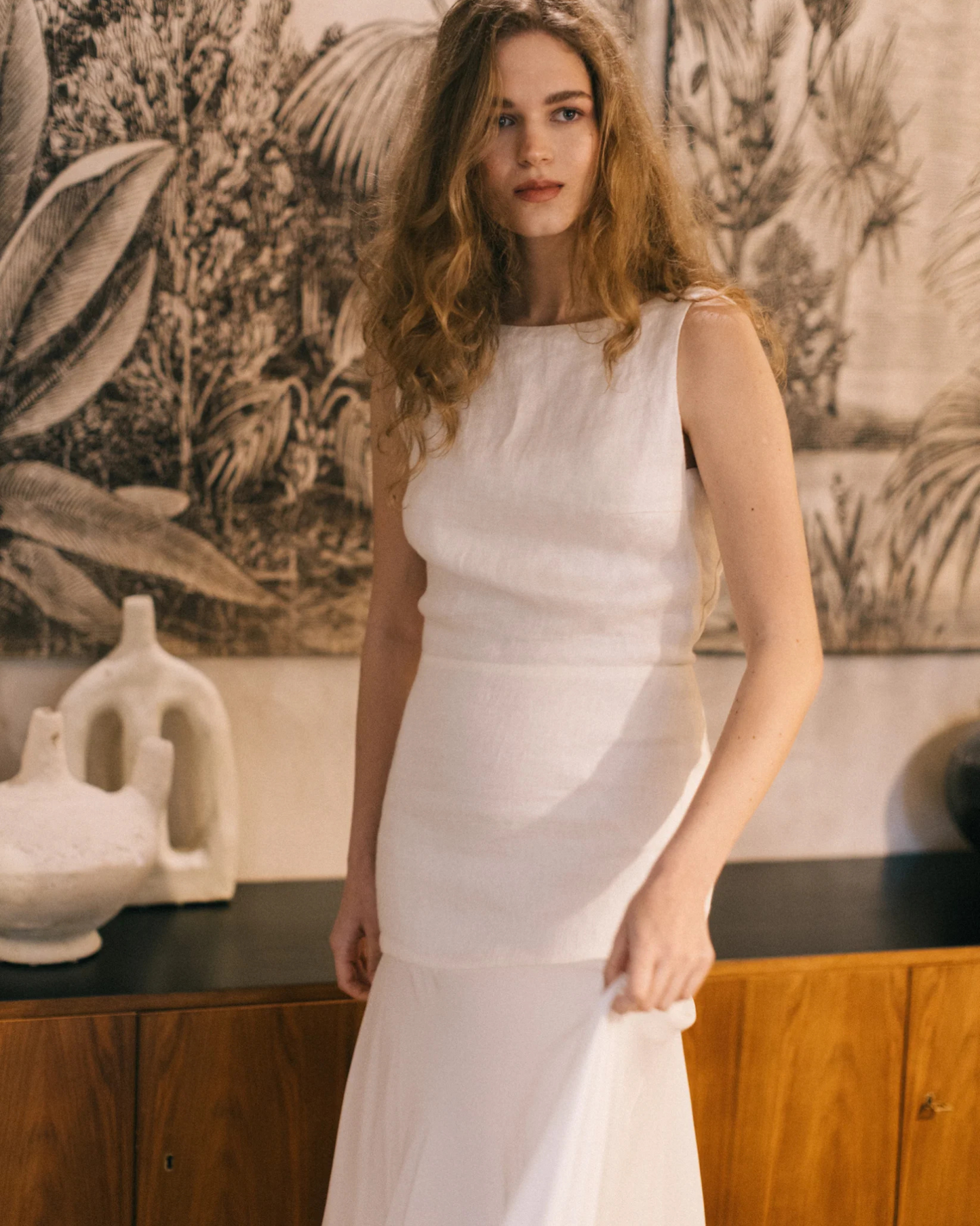 Sintra Two-Piece Cape Gown