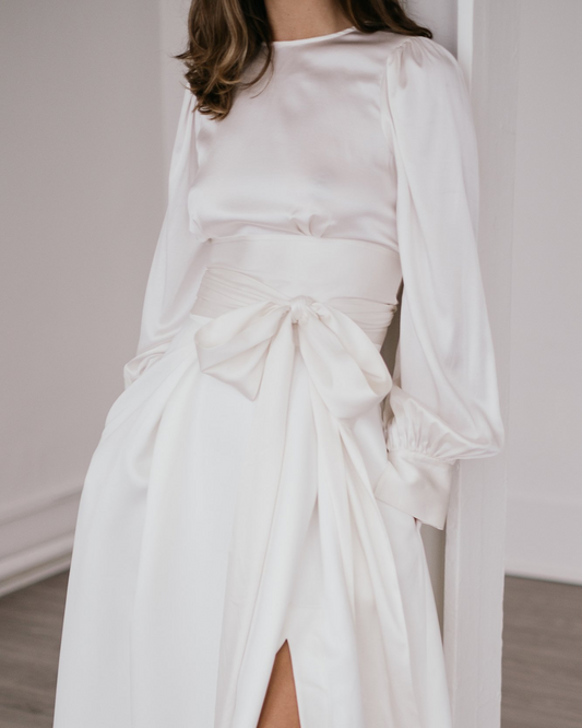 Laurie Satin Bridal Top