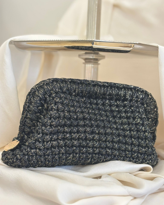 Clutch Bag - Gold Black