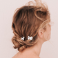Moss white hair pin set